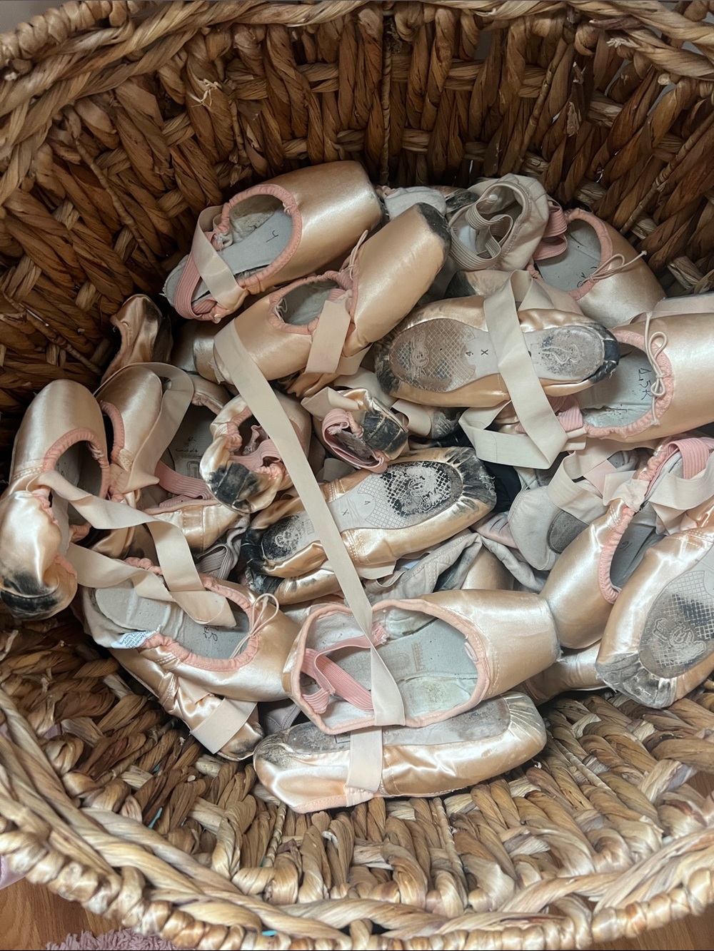18 Used Pointe Shoes for Art